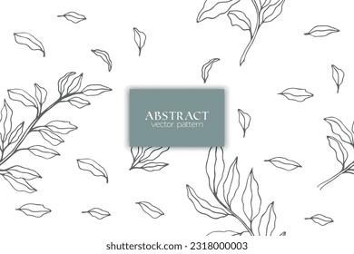 Seamless pattern with hand drawn  floral elements. 
