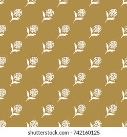Seamless pattern with hand drawn floral element. Vector illustration