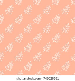 Seamless pattern with hand drawn floral element. Vector illustration