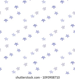 Seamless Pattern of Hand Drawn Flower Design on White Background