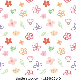 Diseño de arte de flores dibujado a mano en fondo blanco