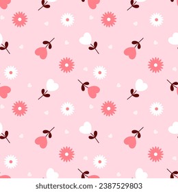 Seamless pattern with hand drawn flower. Background for textile, wrapping paper, fashion, illustration.