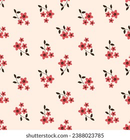 Seamless pattern with hand drawn flower. Background for textile, wrapping paper, fashions, illustration.