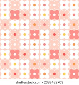 Patrón sin foco con flor dibujada a mano. Fondo para textil, papel envolvente, moda, ilustración.