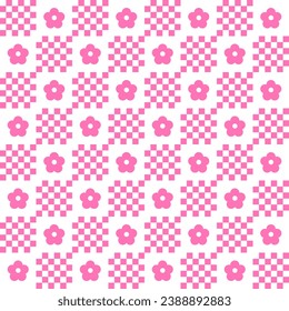 Seamless pattern with hand drawn flower. Background for textile, wrapping paper, fashion, illustration.