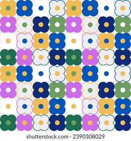 Seamless pattern with hand drawn flower. Background for textile, wrapping paper, fashion. Illustration.