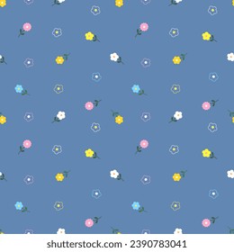 Seamless pattern with hand drawn flower. Background for textile, wrapping paper, fashion, illustration.