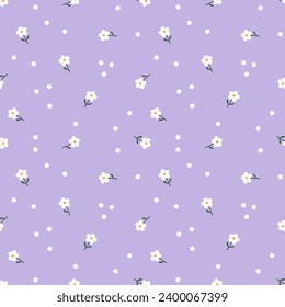 Seamless pattern with hand drawn flower. Background for textile, wrapping paper, fashion, illustration.
