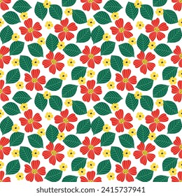 Seamless pattern with hand drawn flower. Background for textile, wrapping paper, fashion, illustration.