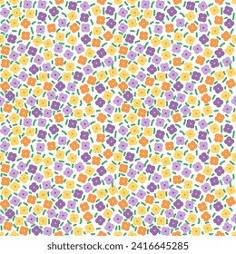 Seamless pattern with hand drawn flower. Background for textile, wrapping paper, fashion, illustration.