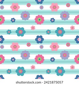 Seamless pattern with hand drawn flower. Background for textile, wrapping paper, fashion, illustration.