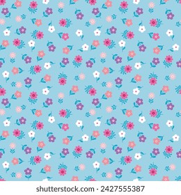 Seamless pattern with hand drawn flower. Background for textile, wrapping paper, fashion, illustration.