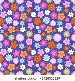 Seamless pattern with hand drawn flower. Background for textile, wrapping paper, fashion, illustration.