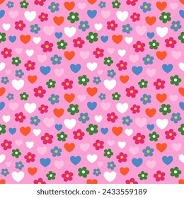 Seamless pattern with hand drawn flower. Background for textile, wrapping paper, fashion, illustration.