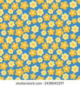 Seamless pattern with hand drawn flower. Background for textile, wrapping paper, fashion, illustration.