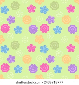 Seamless pattern with hand drawn flower. Background for textile, wrapping paper, fashion, illustration.