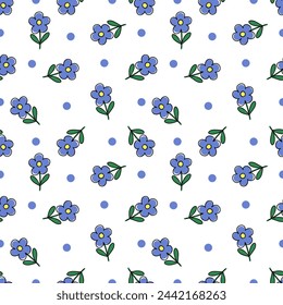 Seamless pattern with hand drawn flower. Background for textile, wrapping paper, fashion, illustration.