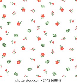 Seamless pattern with hand drawn flower. Background for textile, wrapping paper, fashion, illustration.