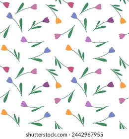 Seamless pattern with hand drawn flower. Background for textile, wrapping paper, fashion, illustration.