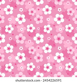 Seamless pattern with hand drawn flower. Background for textile, wrapping paper, fashion, illustration.