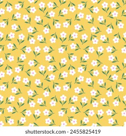 Seamless pattern with hand drawn flower. Background for textile, wrapping paper, fashion, illustration.