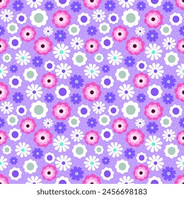 Seamless pattern with hand drawn flower. Background for textile, wrapping paper, fashion, illustration.