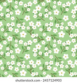 Seamless pattern with hand drawn flower. Background for textile, wrapping paper, fashion, illustration.