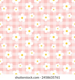 Seamless pattern with hand drawn flower. Background for textile, wrapping paper, fashion, illustration.