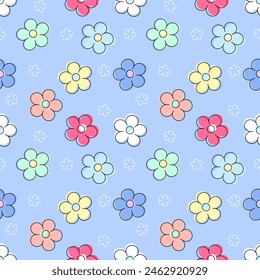 Seamless pattern with hand drawn flower. Background for textile, wrapping paper, fashion, illustration.