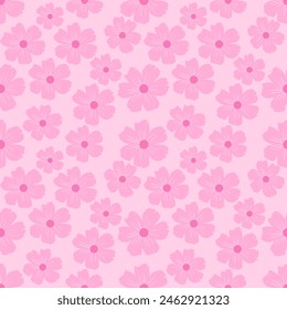 Seamless pattern with hand drawn flower. Background for textile, wrapping paper, fashion, illustration.