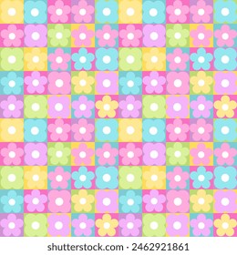 Seamless pattern with hand drawn flower. Background for textile, wrapping paper, fashion, illustration.