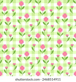 Seamless pattern with hand drawn flower. Background for textile, wrapping paper, fashion, illustration