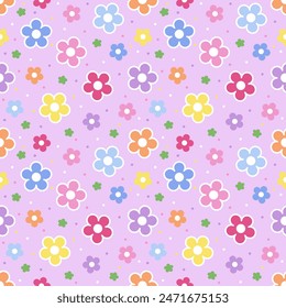 Seamless pattern with hand drawn flower. Background for textile, wrapping paper, fashion, illustration.