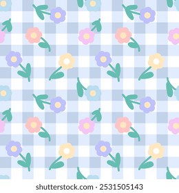 Seamless pattern with hand drawn flower. Background for textile, wrapping paper, fashion, illustration.