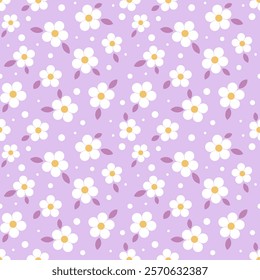 Seamless pattern with hand drawn flower. Background for textile, wrapping paper, fashion, illustration.