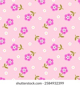 Seamless pattern with hand drawn flower. Background for textile, wrapping paper,fashion,illustration.