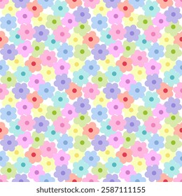 Seamless pattern with hand drawn flower. Background for textile, wrapping paper, fashion, illustration.