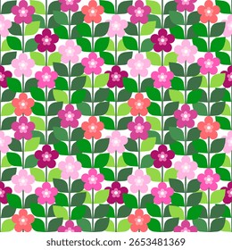 Seamless pattern with hand drawn flower. Background for textile, wrapping paper, fashion, illustration.