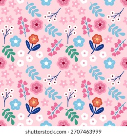 Patrón sin fisuras con la flor dibujada a mano. Fondo para la materia textil, papel de embalaje, moda, ilustración.