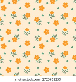 Patrón sin fisuras con la flor dibujada a mano. Fondo para la materia textil, papel de embalaje, moda, ilustración.
