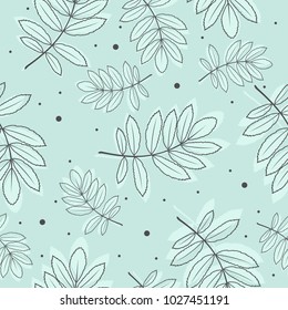 Seamless pattern with hand drawn flowers. 8 March. Vector illustration.