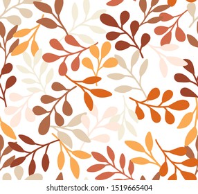 Seamless pattern with hand drawn flowers on white background. Vintage repeat background. Vector floral texture.