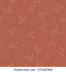 Seamless pattern with hand drawn flowers, vector illustration
