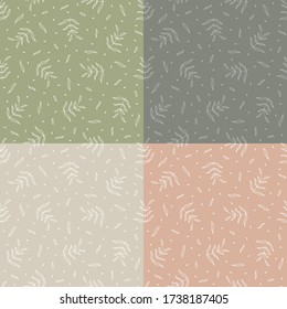 Seamless pattern with hand drawn flowers, vector illustration