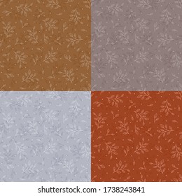 Seamless pattern with hand drawn flowers, vector illustration