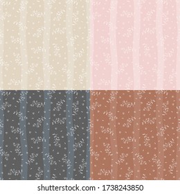 Seamless pattern with hand drawn flowers, vector illustration