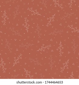 Seamless pattern with hand drawn flowers, vector illustration