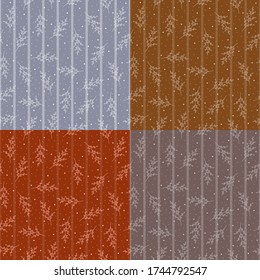 Seamless pattern with hand drawn flowers, vector illustration