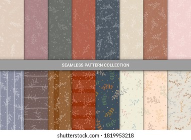 Seamless pattern with hand drawn flowers, vector illustration