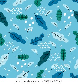 seamless pattern with hand drawn flowers